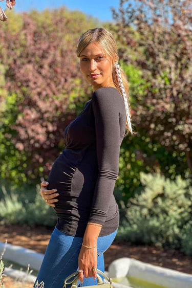 Flattering Maternity Wrap Top Maternity Top from Cherry Melon maternity store australia